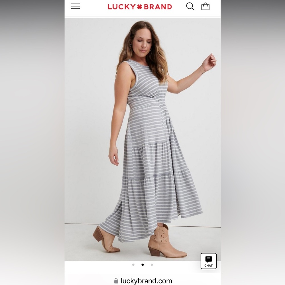NWT Lucky Brand Striped Maxi Dress